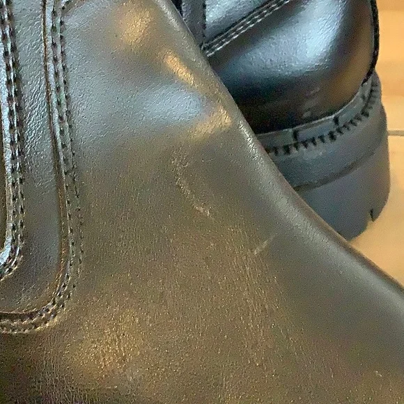NWOT ZARA Women’s Faux Leather Black Platform Whimsigoth Emo Ankle Boots 38 - Picture 12 of 12